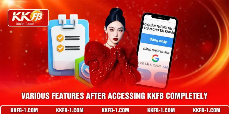 Various features after accessing KKFB completely